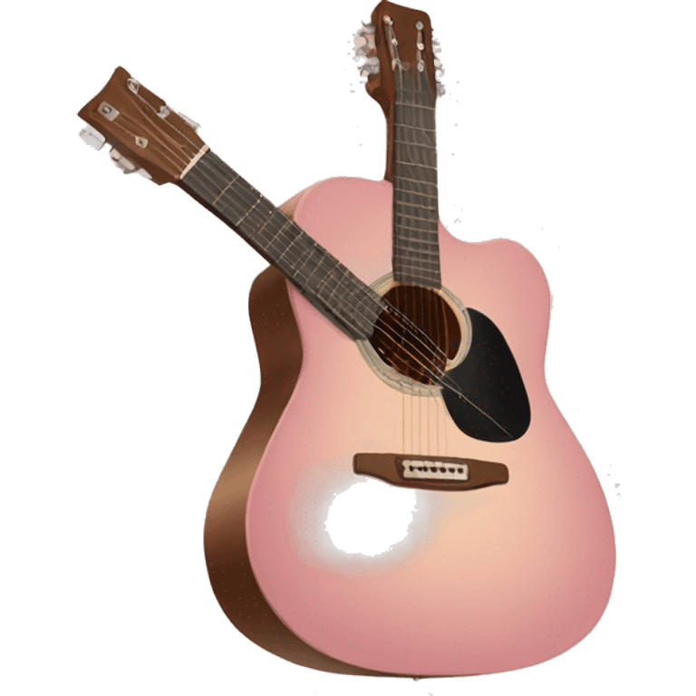 Light pink acoustic guitar emoji