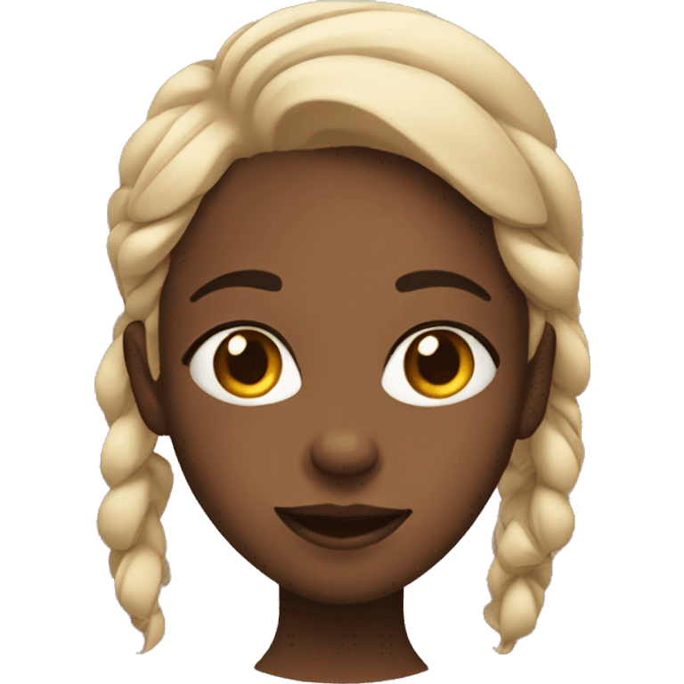 Black girl, winking emoji