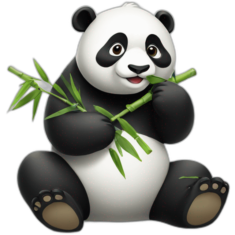 panda eating bamboo emoji