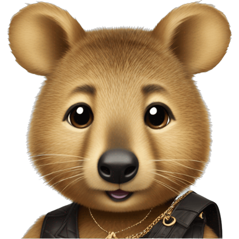 Quokka dressed in Louis Vuitton emoji