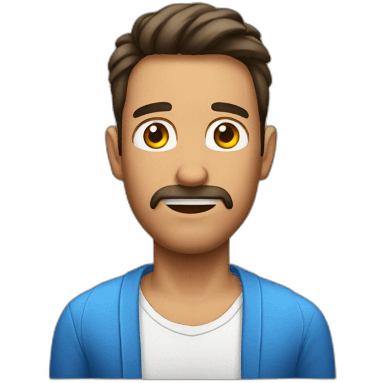 Hombre con orejas enormes emoji