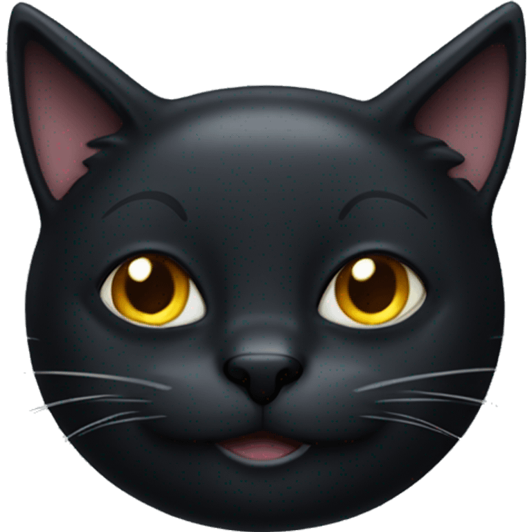 a black cat head smile emoji