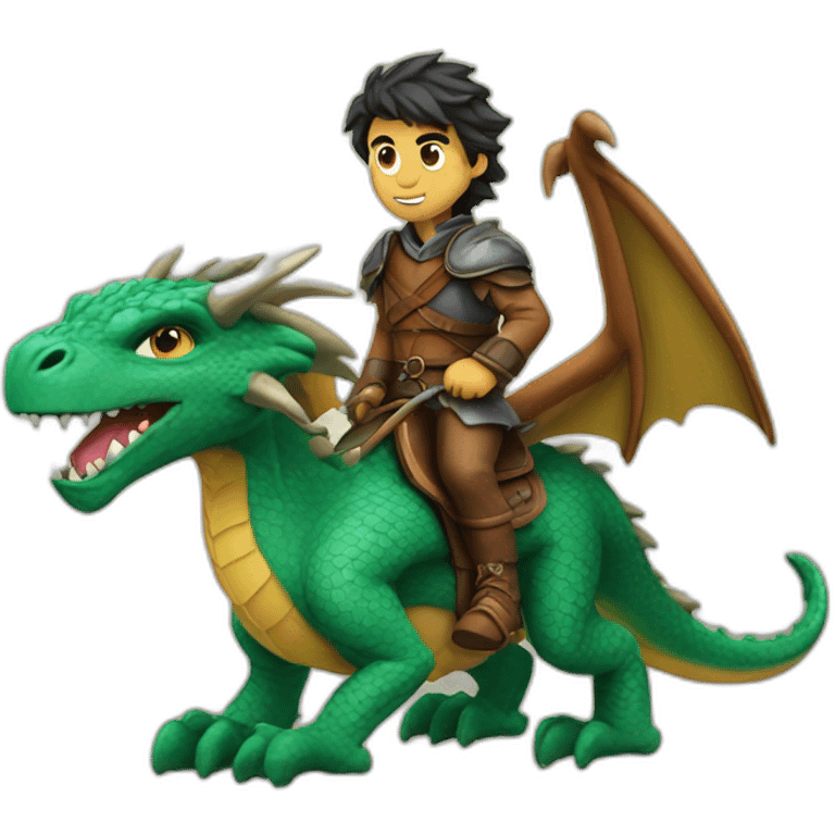 merlin riding dragon emoji