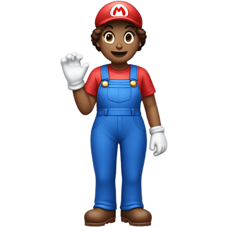 Woman in Mario outfit  emoji