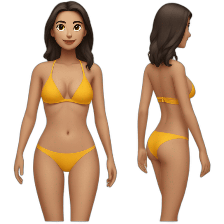 mujer morena bikini emoji