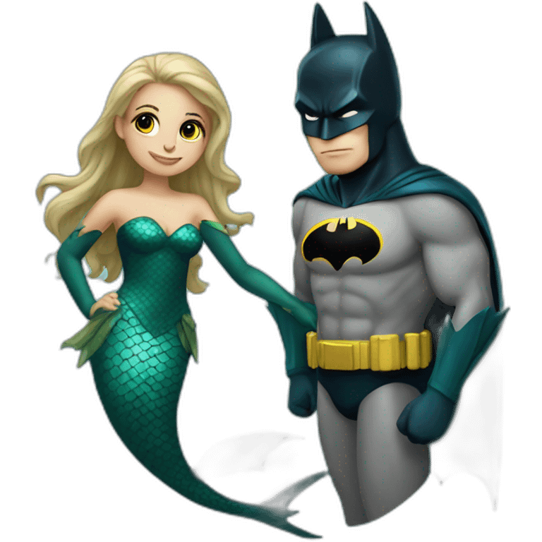 Batman with a marmaid emoji