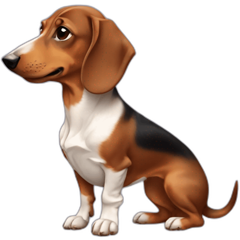 dog Dachshund  in profile emoji