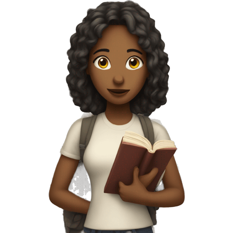 Read heard girl with book emoji