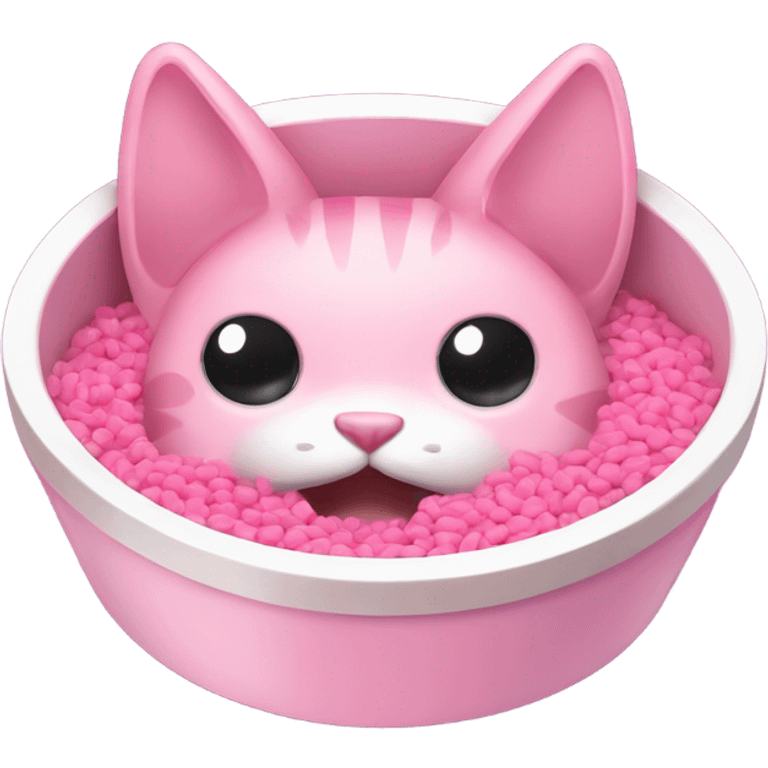 Pink cat food bowl emoji