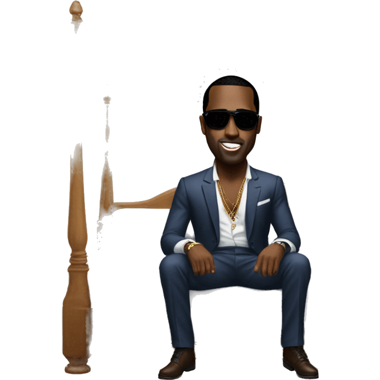 P diddy on a 10 foot bed emoji