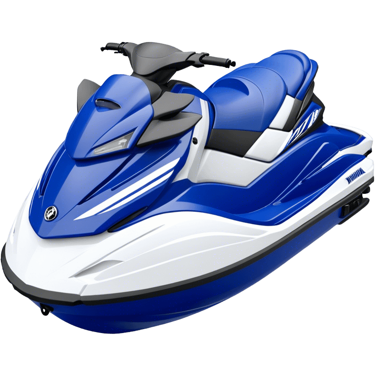 Jet Ski - Yamaha EX Deluxe (Model Year: 2022) (Iconic colour: Blue and white) emoji