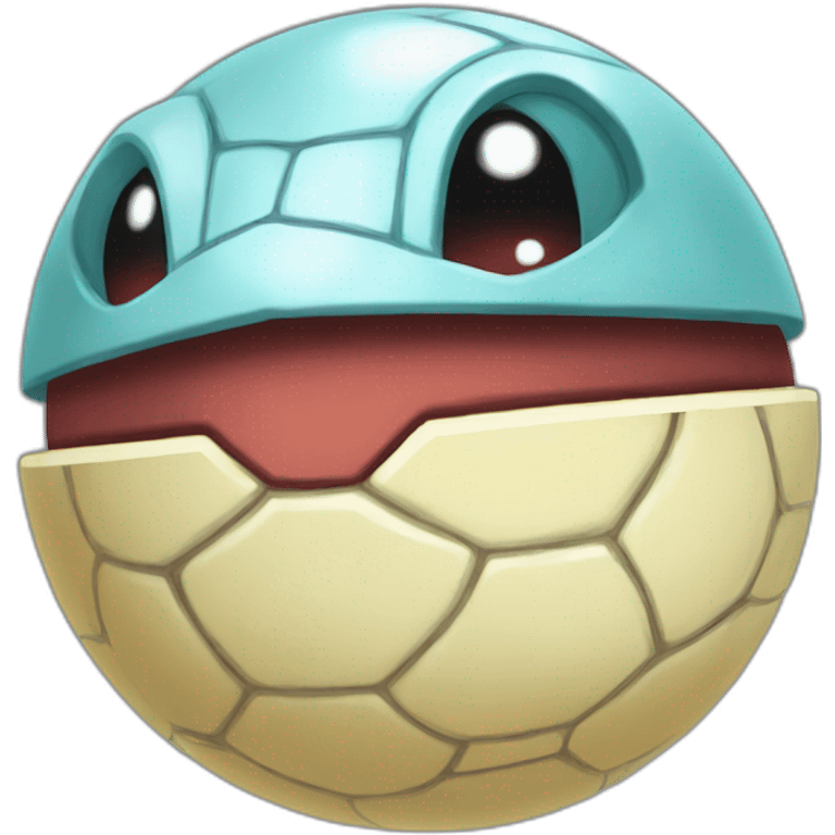 Squirtle shaped pokeball emoji