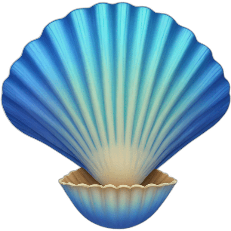 blue scallop shell emoji