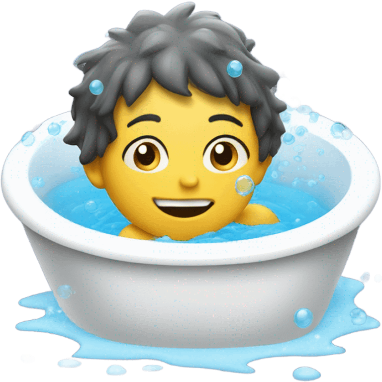 Kid in bath resistant to getting out  emoji