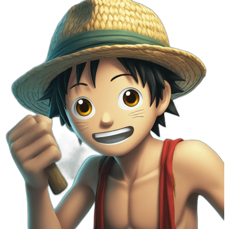 Luffy fait un câlin à Nami emoji