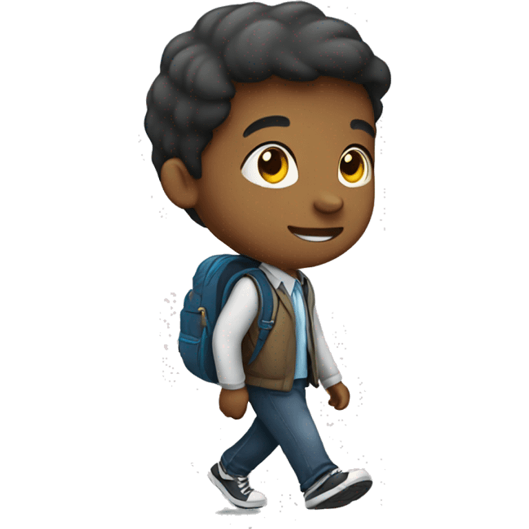 school kid walking emoji