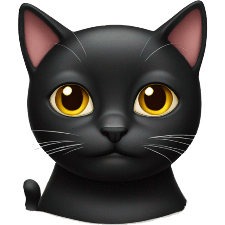 Black cat with Stanley termos  emoji