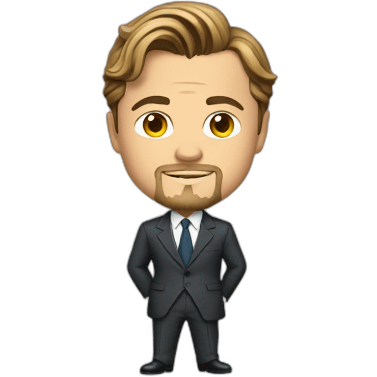 leonardo dicaprio cartoon wearing suit emoji