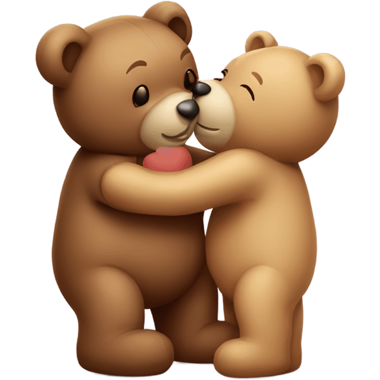 teddy bear kissing another teddy bear emoji