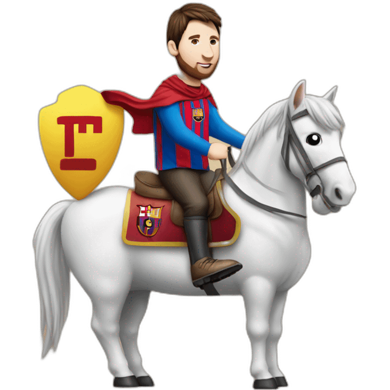 Messi sur un chevale emoji