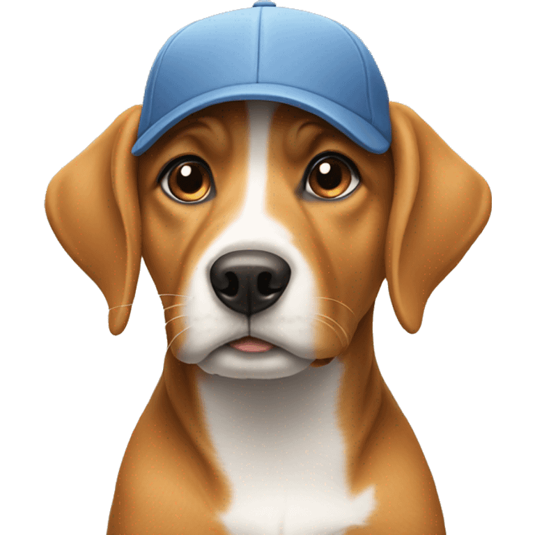 dog wearing a cap emoji