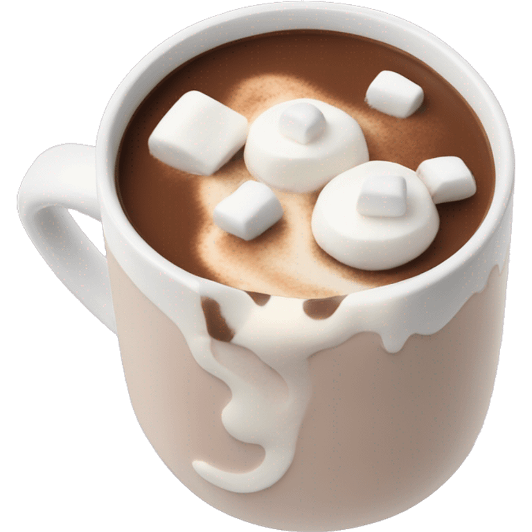 hot chocolate with cream and marshmallows  emoji