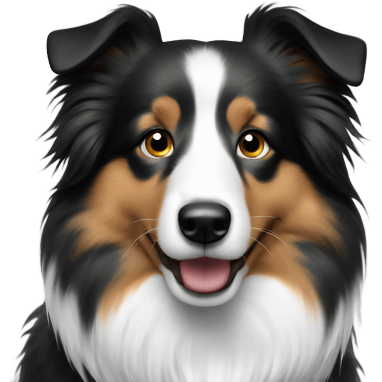 Black and white Sheltie  emoji