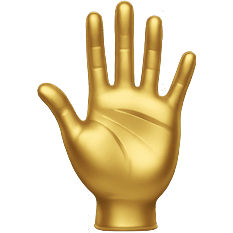 gold hand emoji