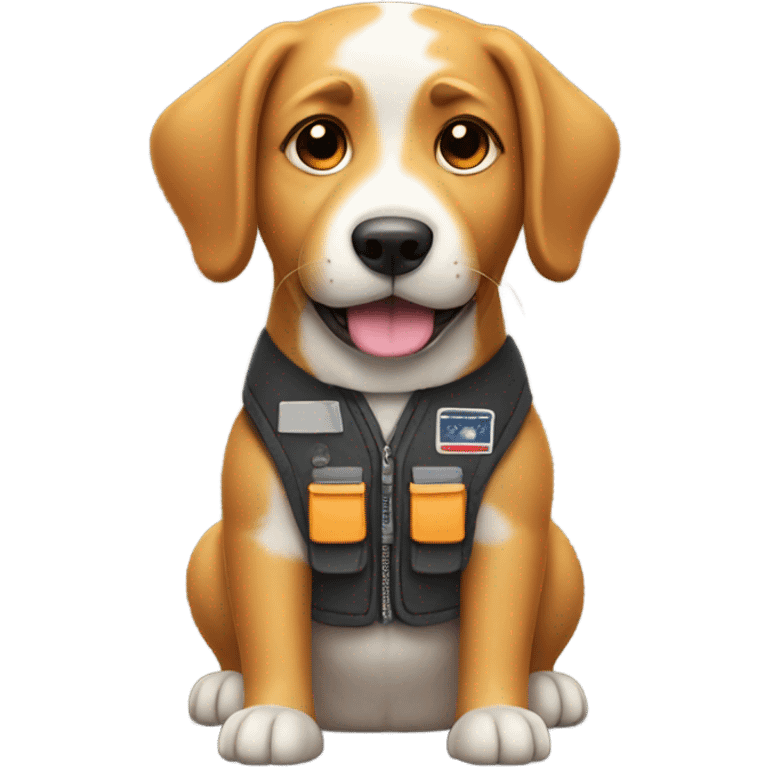 Dog with service vest emoji