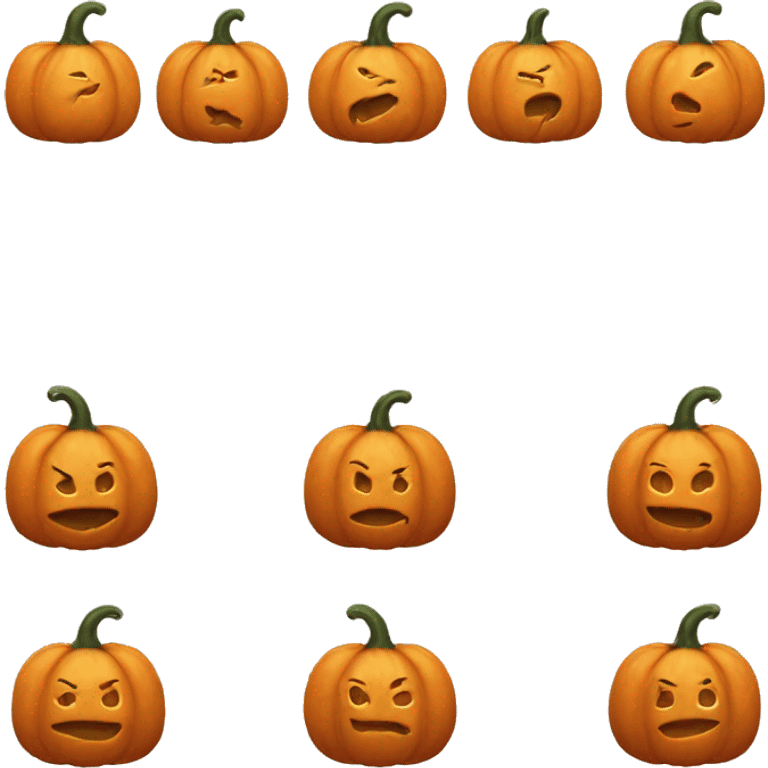 One small pumpkin and one big pumpkin emoji