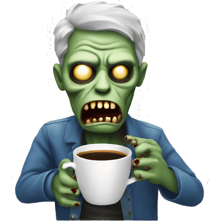 zombie drinking coffee emoji