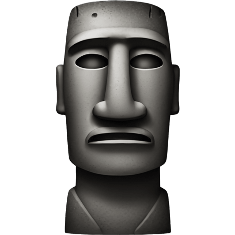 moai de 3 quart emoji