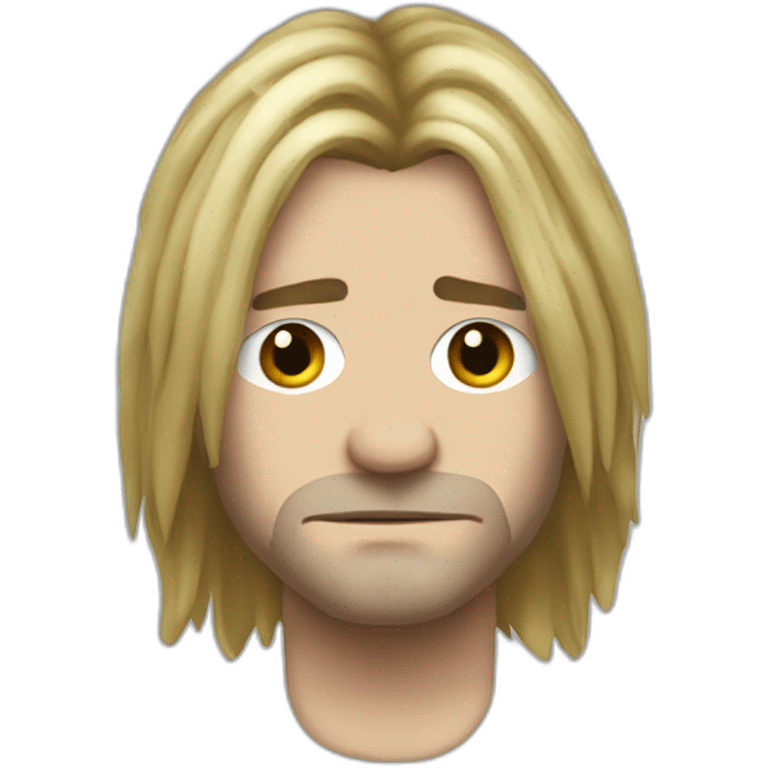 kurt cobain with rock hair emoji