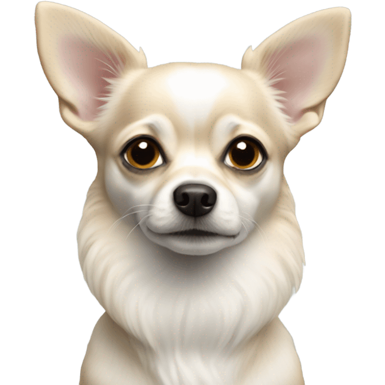 white realistic chihua emoji