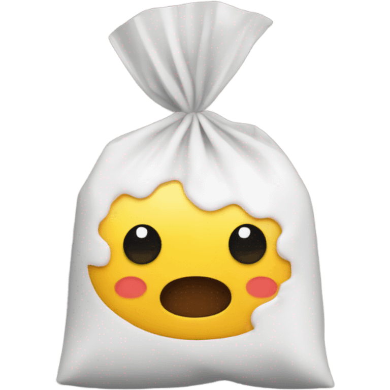 Mini plastic bag with flour inside  emoji