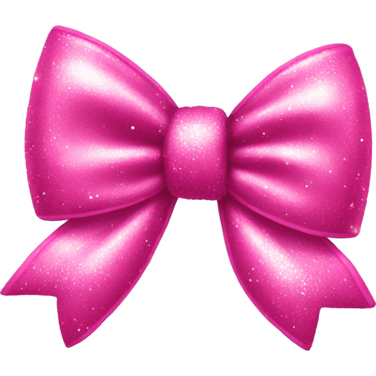 Pink sparkly bow emoji