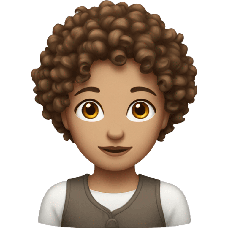 brown curly haired white gurl  emoji