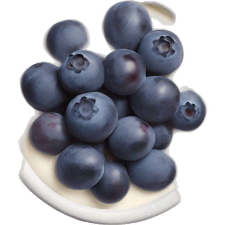 yoghurt bowl with grapes and blueberries emoji