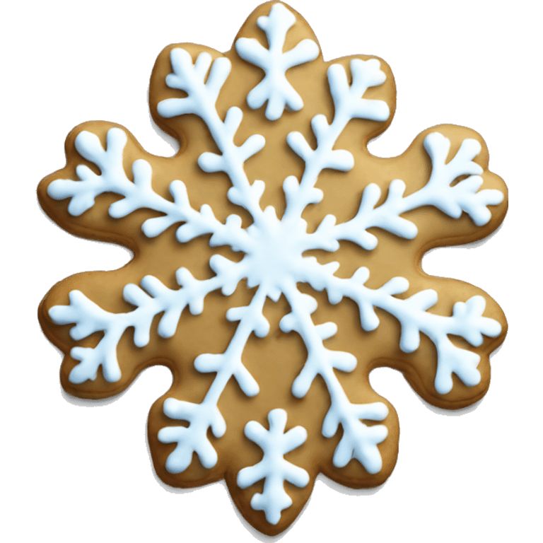 Christmas cookie snowflake shape black emoji