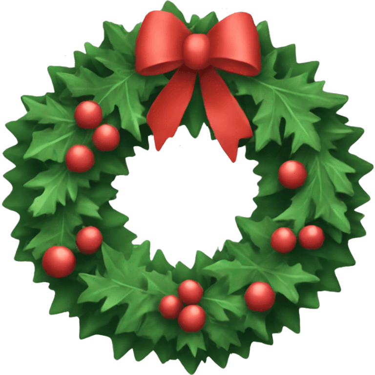 Christmas wreath emoji