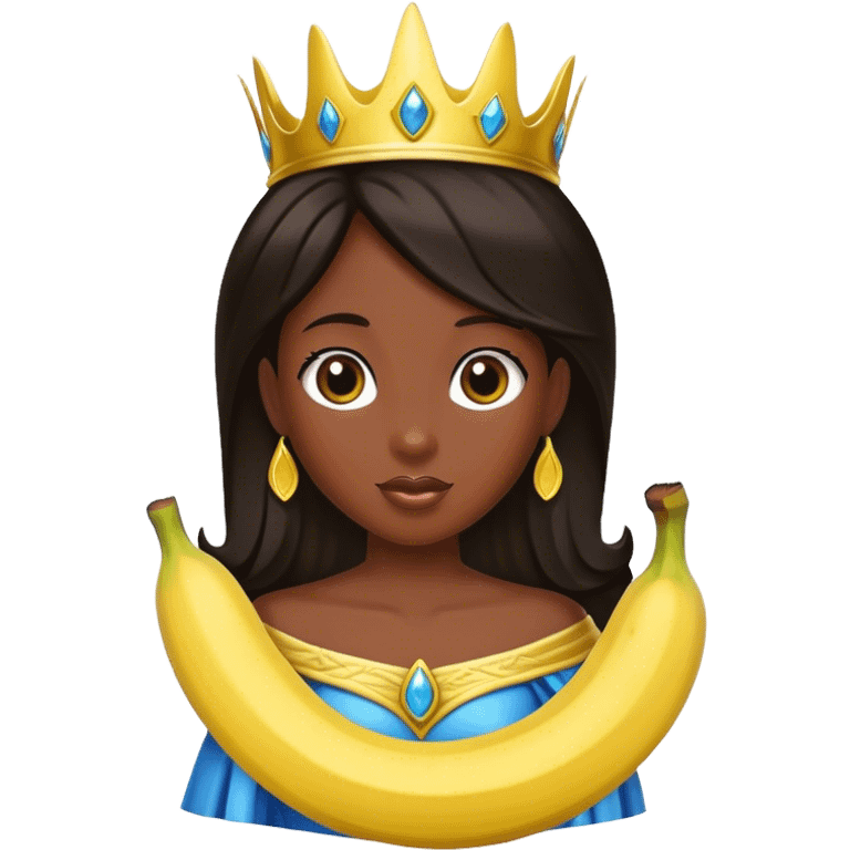 banana princess with dark hair  emoji