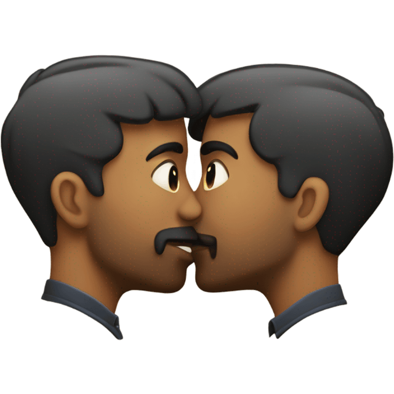 To men kissing emoji