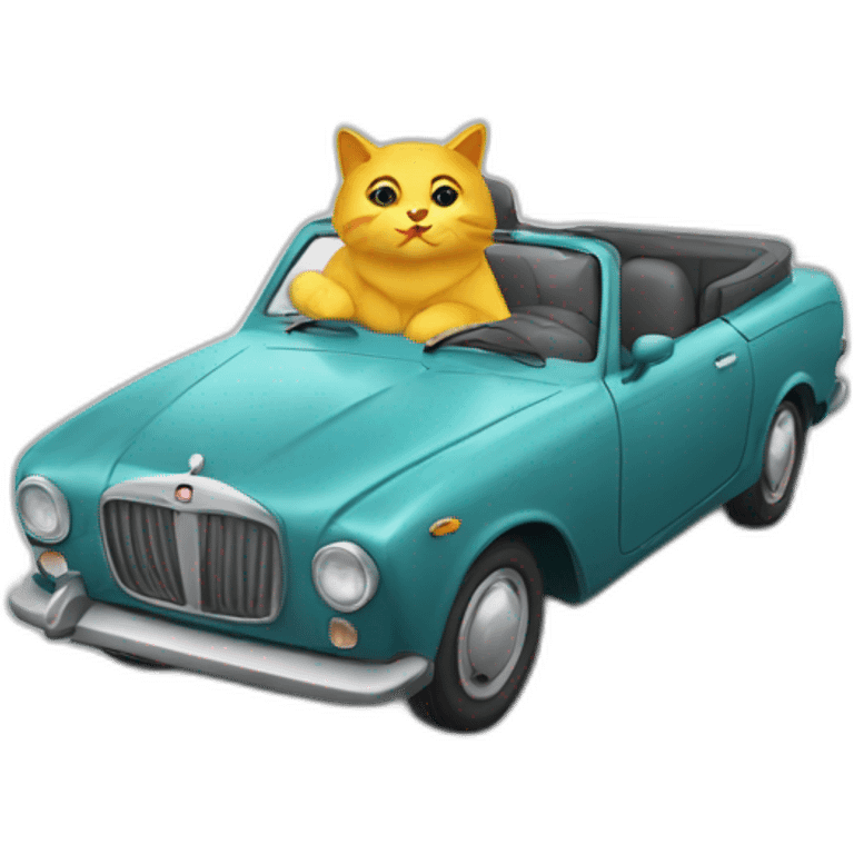 Chat sur voiture emoji