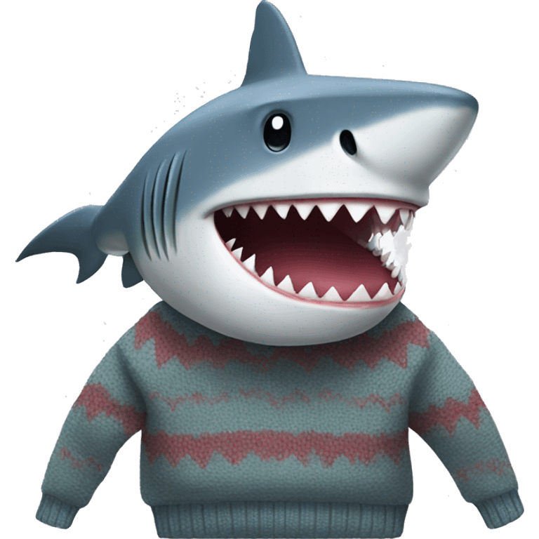 Shark with a sweater  emoji