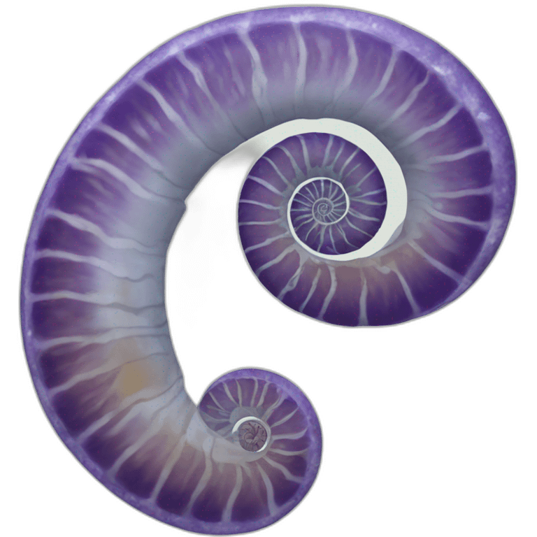  purple ammonite fossil emoji