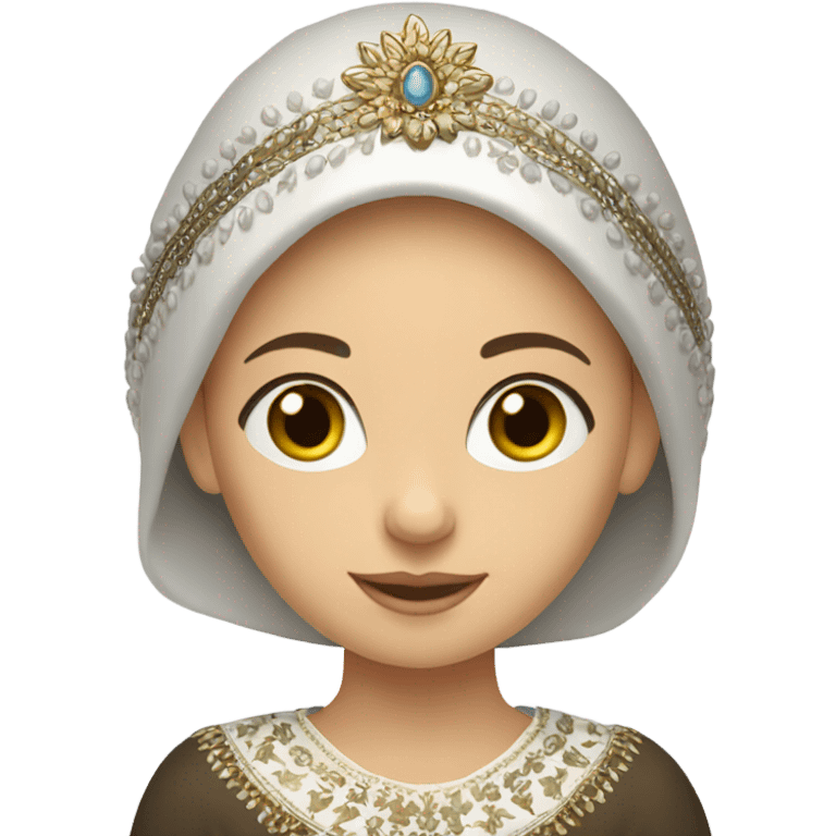 Russian girl in kokoshnik emoji