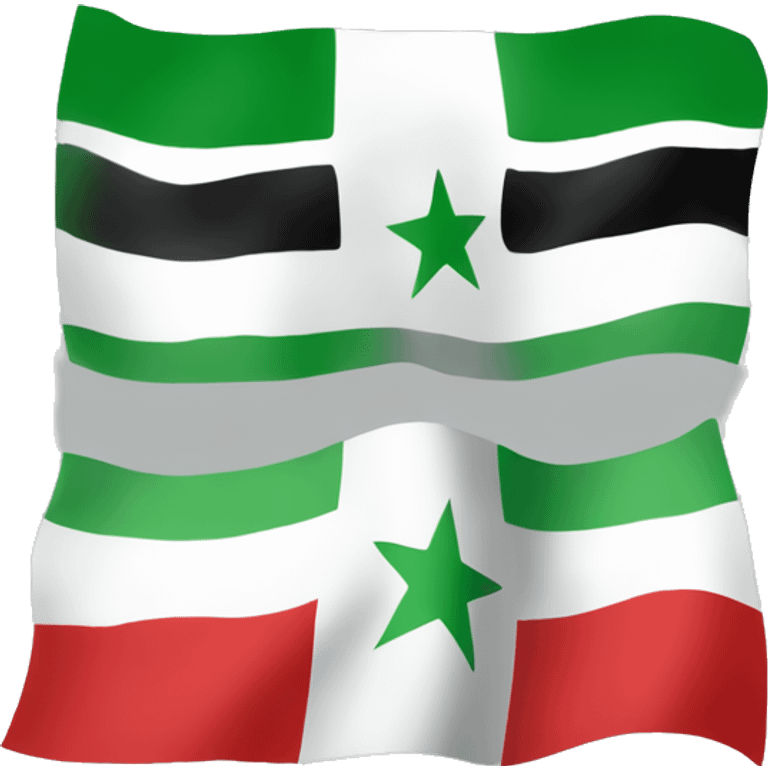 Green syrian flag (switch the places of the red and green) emoji