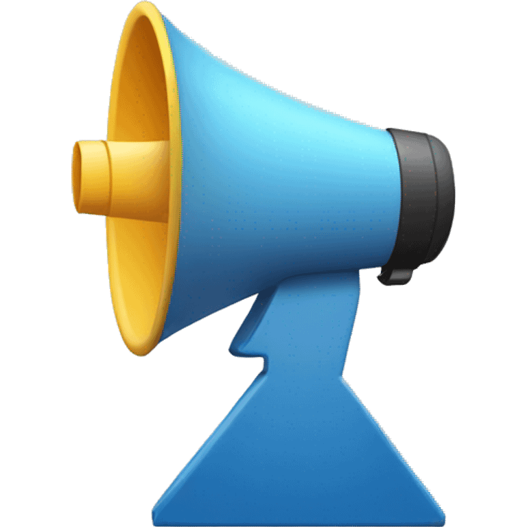 Marketing Icon featuring Graph or megaphone graphic emoji