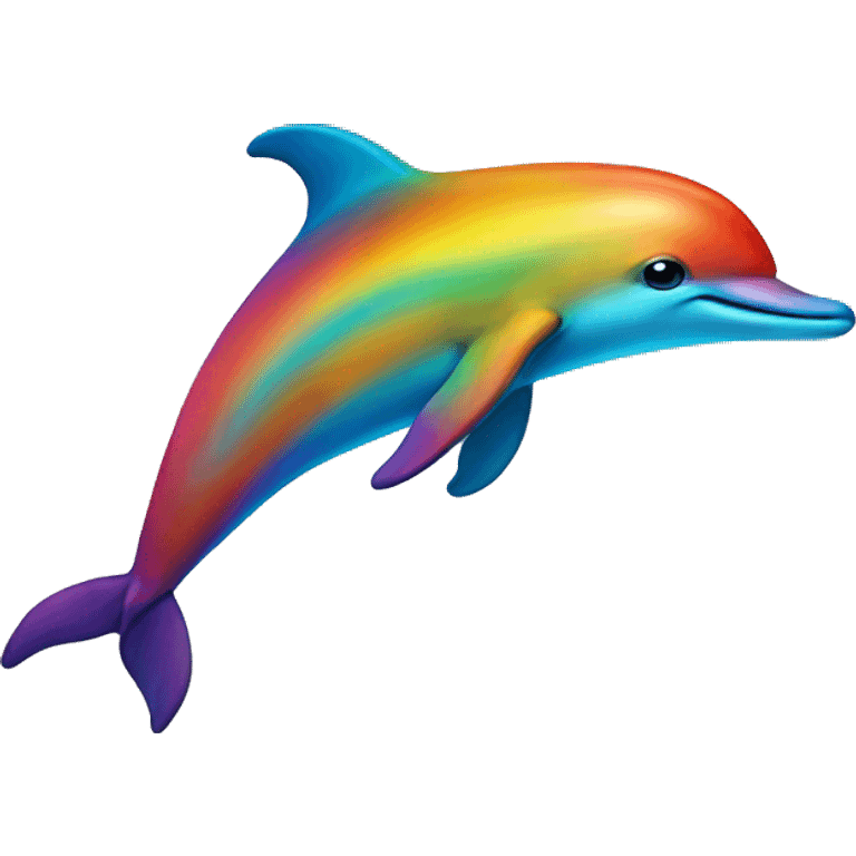 Rainbow Dolphin Full Body emoji