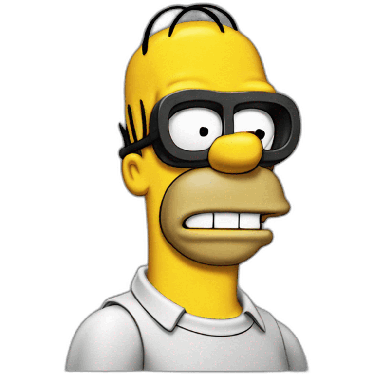 Homer Simpson déguisé en Batman emoji